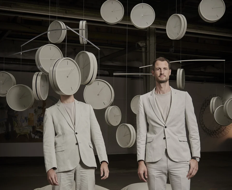 Stijn de Weerd and Remi Versteeg under the Boring Mobile, BIG ART 2021